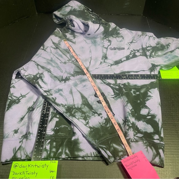 BNWT CIVIL REGIME BLACK ROSE HOODIE LAVENDER DREAM WASH LRG MENS UNISEX HOODIE - Picture 11 of 16